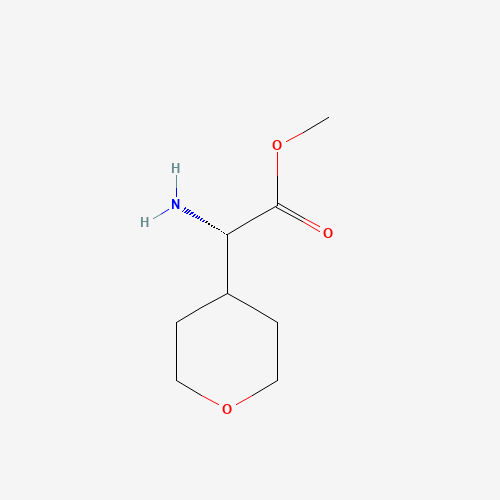 (S)-AMINO-(TETRAHYDRO-PYRAN-4-YL)-ACETIC ACID METHYL ESTER (CAS: 368866-32-4) - Chemical Structure and Molecular Formula 