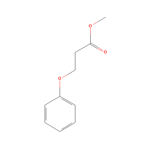 3-PHENOXY PROPANOIC ACID METHYL ESTER (CAS: 7497-89-4) - Chemical Structure and Molecular Formula 