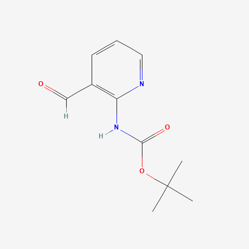 2-N-Boc-amino-3-formylpyridine (CAS: 116026-94-9) - Chemical Structure and Molecular Formula 