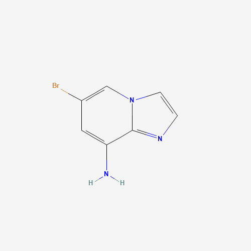 6-BROMO-IMIDAZO[1,2-A]PYRIDIN-8-AMINE (CAS: 676371-00-9) - Chemical Structure and Molecular Formula 