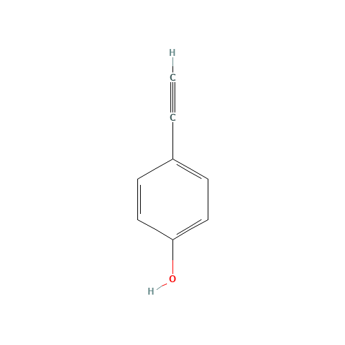 4-ETHYNYL-PHENOL (CAS: 2200-91-1) - Chemical Structure and Molecular Formula 