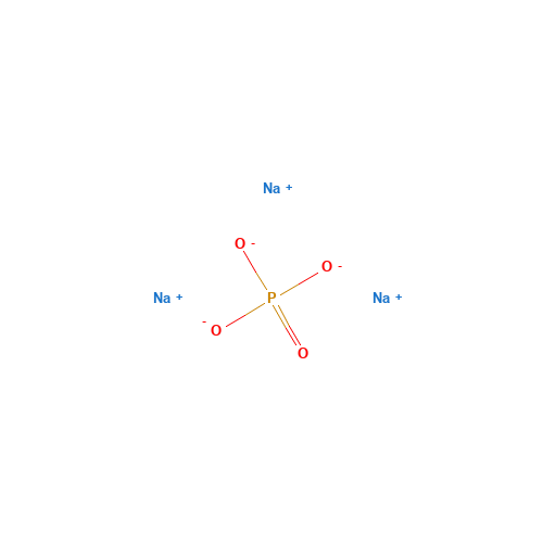 Trisodium phosphate (CAS: 7601-54-9) - Chemical Structure and Molecular Formula 