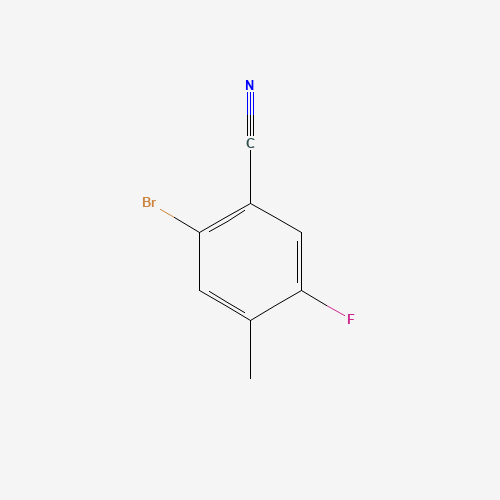 2-BROMO-5-FLUORO-4-METHYLBENZONITRILE (CAS: 916792-11-5) - Chemical Structure and Molecular Formula 