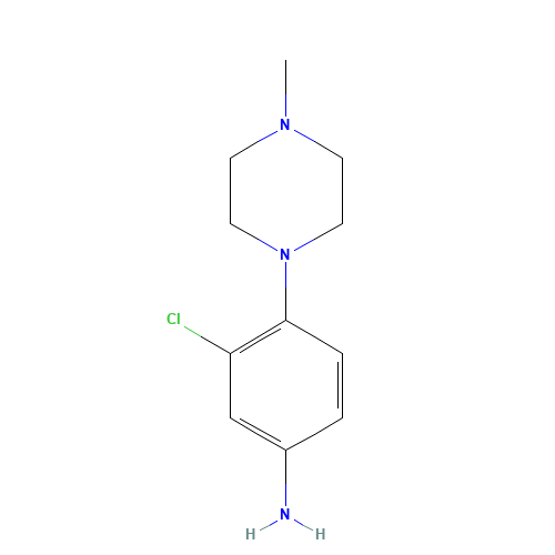 3-CHLORO-4-(4-METHYLPIPERAZIN-1-YL)ANILINE (CAS: 16154-72-6) - Related Chemical Product