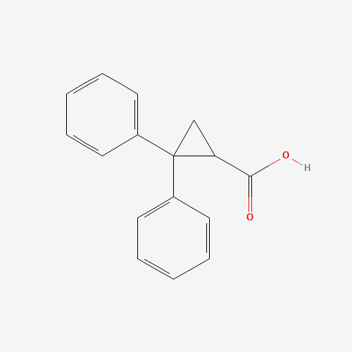 2,2-Diphenyl-cyclopropanecarboxylic acid (CAS: 7150-12-1) - Chemical Structure and Molecular Formula 