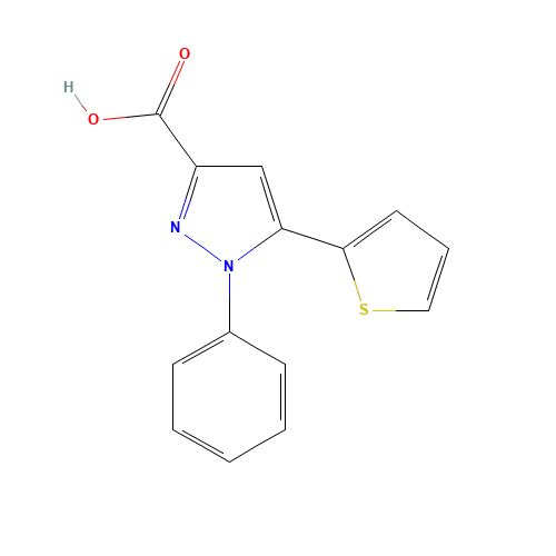 1-Phenyl-5-(2-thienyl)-1H-pyrazole-3-carboxylic acid (CAS: 220192-02-9) - Related Chemical Product