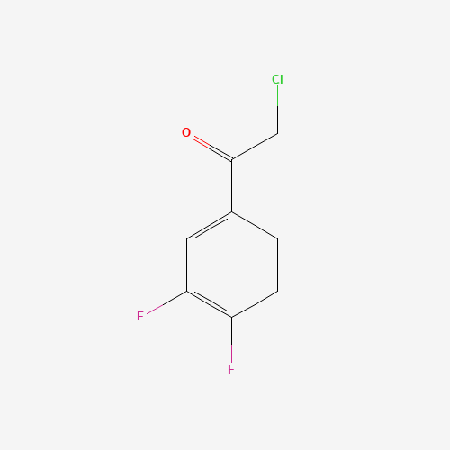 2-Chloro-1-(3,4-difluoro-phenyl)ethanone (CAS: 51336-95-9) - Chemical Structure and Molecular Formula 