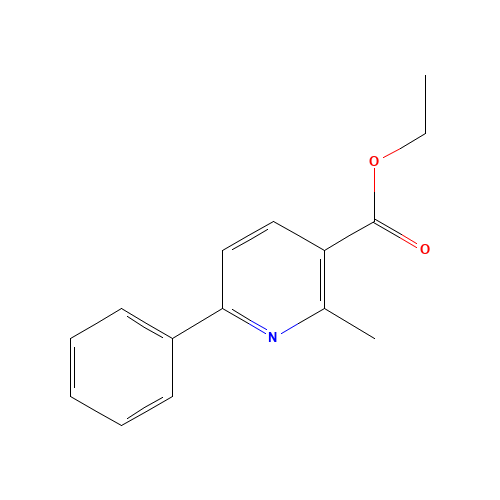 Ethyl 2-methyl-6-phenylpyridine-3-carboxylate (CAS: 1702-14-3) - Chemical Structure and Molecular Formula 