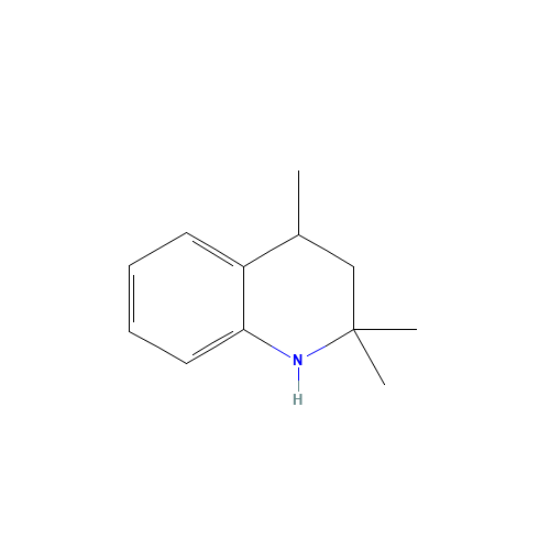 2,2,4-Trimethyl-1,2,3,4-tetrahydroquinoline (CAS: 4497-58-9) - Chemical Structure and Molecular Formula 