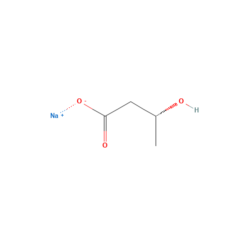 D-(-)-beta-Hydroxybutyric acid sodium salt (CAS: 13613-65-5) - Chemical Structure and Molecular Formula 