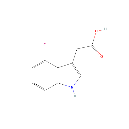 4-Fluoro-3-indoleacetic acid (CAS: 89434-03-7) - Chemical Structure and Molecular Formula 