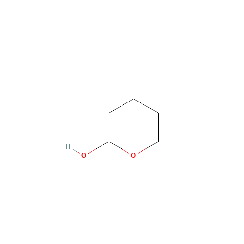 2-Hydroxytetrahydropyran (CAS: 694-54-2) - Chemical Structure and Molecular Formula 