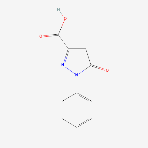1-Phenyl-3-carboxy-5-pyrazolone (CAS: 119-18-6) - Chemical Structure and Molecular Formula 