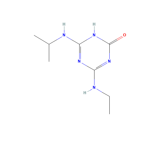 Hydroxyatrazine (CAS: 2163-68-0) - Chemical Structure and Molecular Formula 
