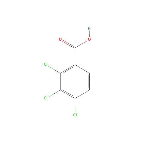 2,3,4-Trichlorobenzoic acid (CAS: 50-75-9) - Chemical Structure and Molecular Formula 
