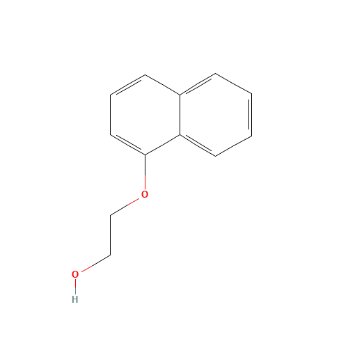 2-(1-Naphthyloxy)ethanol (CAS: 711-82-0) - Chemical Structure and Molecular Formula 