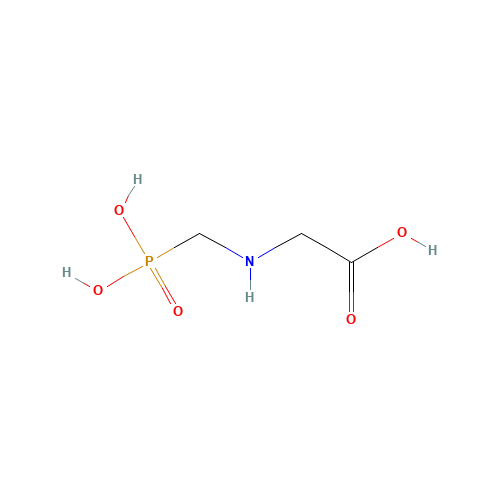 Glyphosate (CAS: 1071-83-6) - Chemical Structure and Molecular Formula 