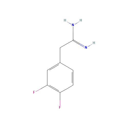 2-(3,4-Difluoro-phenyl)-acetamidine (CAS: 885965-89-9) - Chemical Structure and Molecular Formula 