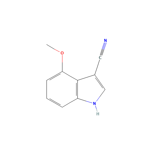 4-Methoxy-1H-indole-3-carbonitrile (CAS: 889942-79-4) - Chemical Structure and Molecular Formula 
