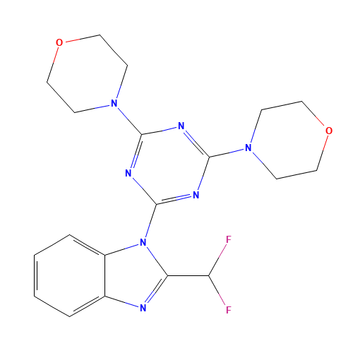 2-(2-Difluoromethylbenzimidazol-1-yl)-4,6-dimorpholino-1,3,5-triazine (CAS: 475110-96-4) - Related Chemical Product