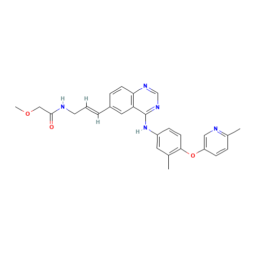 2-Methoxy-N-[(2E)-3-[4-[[3-methyl-4-[(6-methyl-3-pyridinyl)oxy]phenyl]amino]-6-quinazolinyl]-2-propen-1-yl]acetamide (CAS: 383432-38-0) - Related Chemical Product