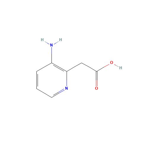 (3-Amino-pyridin-2-yl)-acetic acid (CAS: 80352-63-2) - Chemical Structure and Molecular Formula 