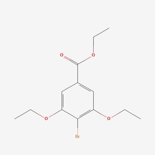 BENZOIC ACID 4-BROMO-3,5-DIETHOXY-ETHYL ESTER (CAS: 149517-92-0) - Chemical Structure and Molecular Formula 