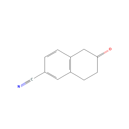 6-OXO-5,6,7,8-TETRAHYDRO-NAPHTHALENE-2-CARBONITRILE (CAS: 136081-50-0) - Chemical Structure and Molecular Formula 