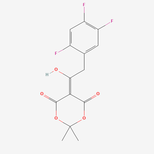 5-[1-hydroxy-2-92,4,5-trifluorophenyl0ethylidene]-2,2-dimethyl (CAS: 764667-64-3) - Chemical Structure and Molecular Formula 
