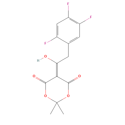 5-[1-hydroxy-2-92,4,5-trifluorophenyl0ethylidene]-2,2-dimethyl (CAS: 764667-64-3) - Related Chemical Product