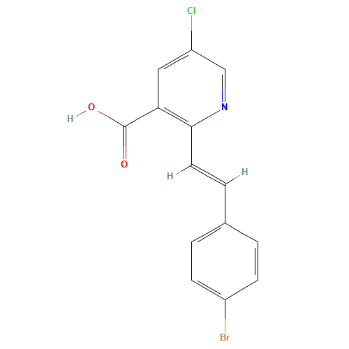 (E)-2-(4-BROMOSTYRYL)-5-CHLORONICOTINIC ACID (CAS: 917942-73-5) - Related Chemical Product