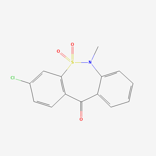 3-Chloro-6-methyl-dibenzo[c,f][1,2]thiazepin-11(6H)-one 5,5-dioxide (CAS: 26638-53-9) - Chemical Structure and Molecular Formula 
