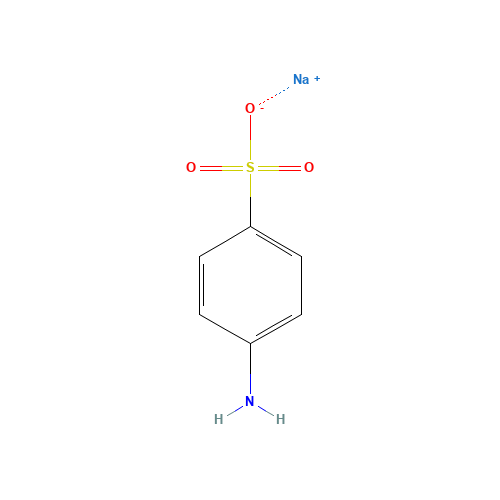 4-Amino-benzenesulfonic acid monosodium salt (CAS: 515-74-2) - Chemical Structure and Molecular Formula 