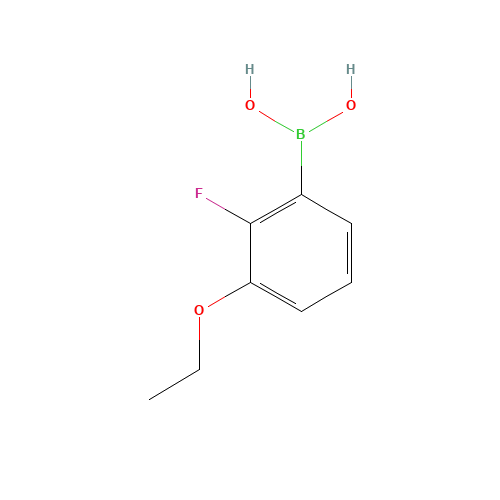 3-ETHOXY-2-FLUOROPHENYLBORONIC ACID (CAS: 855230-61-4) - Chemical Structure and Molecular Formula 