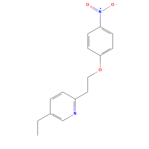 4-(2-(5-Ethyl-2-pyridyl)ethoxy)nitrobenzene (CAS: 85583-54-6) - Chemical Structure and Molecular Formula 