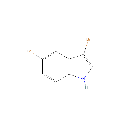 3,5-Dibromoindole (CAS: 81387-89-5) - Chemical Structure and Molecular Formula 