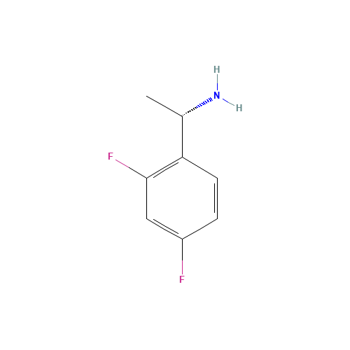Benzenemethanamine,2,4-difluoro-a-methyl-,(aS)- (CAS: 845252-02-0) - Chemical Structure and Molecular Formula 