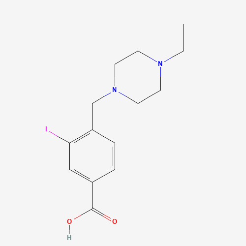 4-((4-ethylpiperazin-1-yl)methyl)-3-iodobenzoic acid (CAS: 1131614-98-6) - Chemical Structure and Molecular Formula 