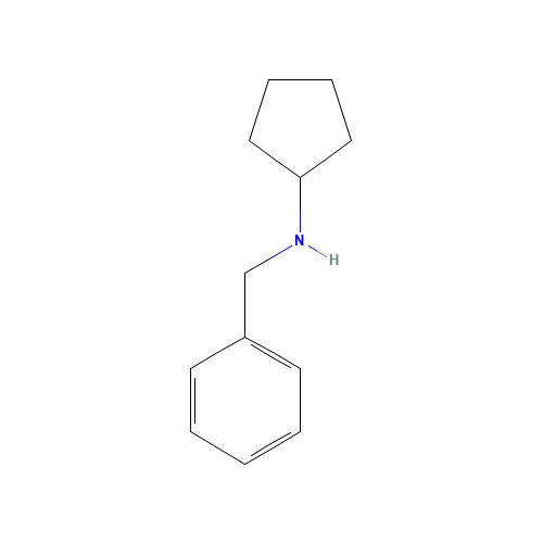 N-benzylcyclopentanamine (CAS: 15205-23-9) - Chemical Structure and Molecular Formula 