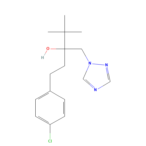 1-(4-Chlorophenyl)-4,4-dimethyl-3-(1,2,4-triazole-1-yl-methyl)pentane-3-ol (CAS: 80443-41-0) - Related Chemical Product