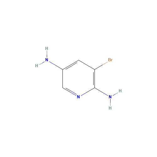 3-BROMO-2,5-DIAMINOPYRIDINE (CAS: 114292-91-0) - Chemical Structure and Molecular Formula 