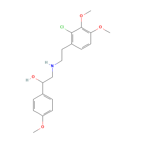 N-[2-Hydroxy-2-(4-methoxyphenyl)ethyl]-2-(2-chloro-3,4-dimethoxyphenyl)ethylamine (CAS: 71636-38-9) - Related Chemical Product