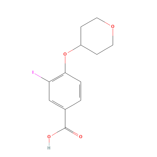 3-iodo-4-(tetrahydro-2H-pyran-4-yloxy)benzoic acid (CAS: 1131614-77-1) - Related Chemical Product