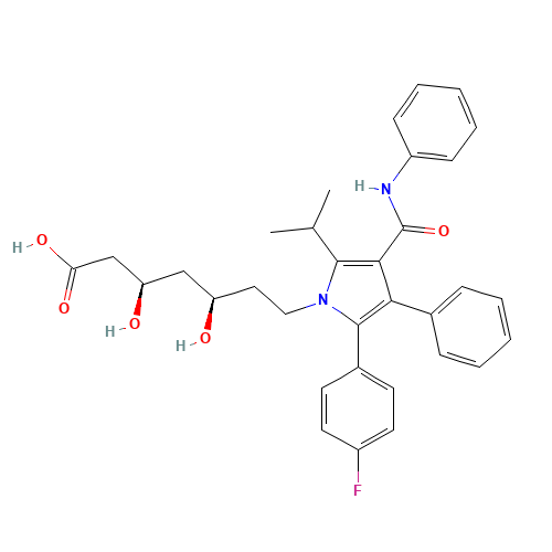 Atorvastatin (CAS: 110862-48-1) - Chemical Structure and Molecular Formula 