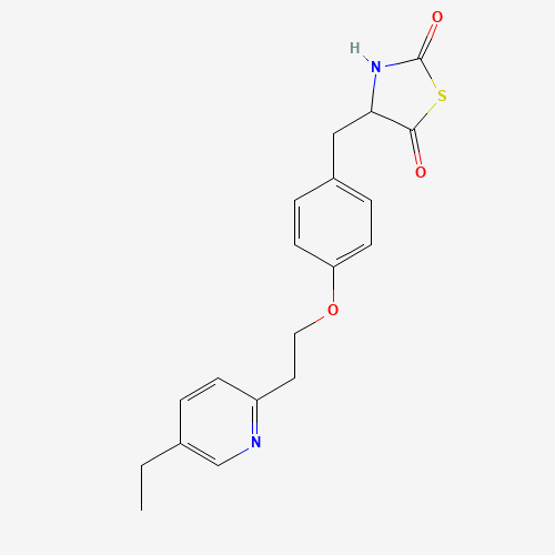 5-(4-(2-(5-Ethylpyridin-2-yl)ethoxy)benzylidene)thiazolidine-2,4-dione (CAS: 627502-58-3) - Related Chemical Product