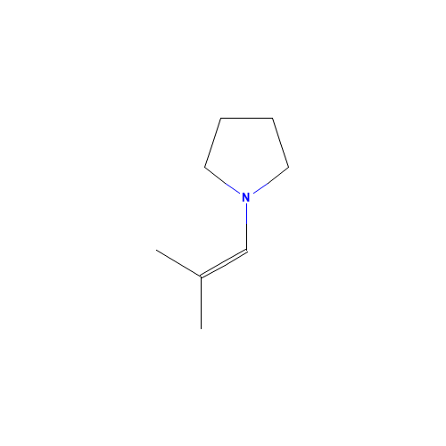 1-Pyrrolizino-2-methyl-1-propene (CAS: 2403-57-8) - Chemical Structure and Molecular Formula 