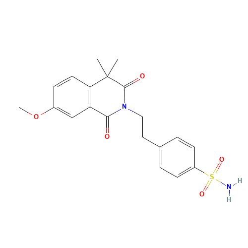 p-[2-(3,4-dihydro-7-methoxy-4,4-dimethyl-1,3-dioxo-2(1H)-isoquinolyl)ethyl]benzenesulphonamide (CAS: 33456-68-7) - Related Chemical Product