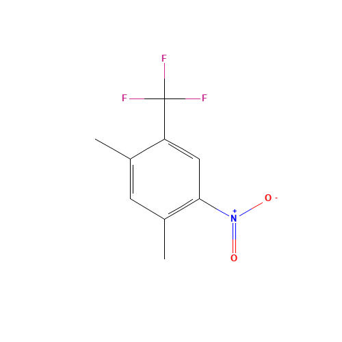 2,4-DIMETHYL-5-NITROBENZOTRIFLUORIDE (CAS: 261945-82-8) - Chemical Structure and Molecular Formula 