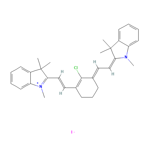 2-[2-[2-CHLORO-3-[(1,3-DIHYDRO-1,3,3-TRIMETHYL-2 H-INDOL-2-YLIDENE) ETHYLIDENE]-1-CYCLOHEXEN-1-YL]ETHENYL]-1,3,3-TRIMETHYLINDOLIUM IODIDE (CAS: 56289-67-9) - Related Chemical Product