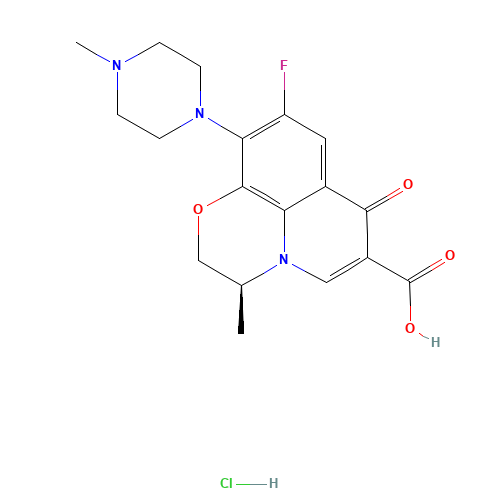 (3S)-9-Fluoro-2,3-dihydro-3-methyl-10-(4-methyl-1-piperazinyl)-7-oxo-7H-pyrido[1,2,3-de]-1,4-benzoxazine-6-carboxylic acid monohydrochloride (CAS: 177325-13-2) - Related Chemical Product